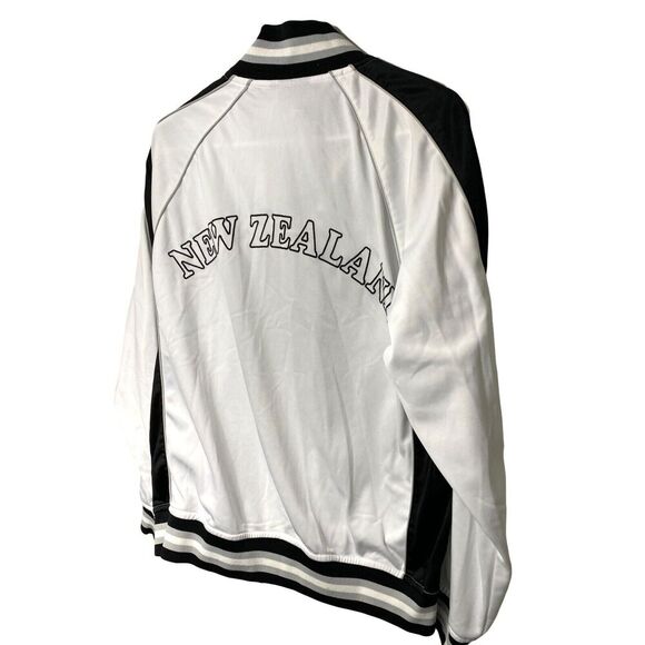 New Zealand Spell Out Full Zip Athletic Soccer Jacket M Vintage Retro - Picture 7 of 8